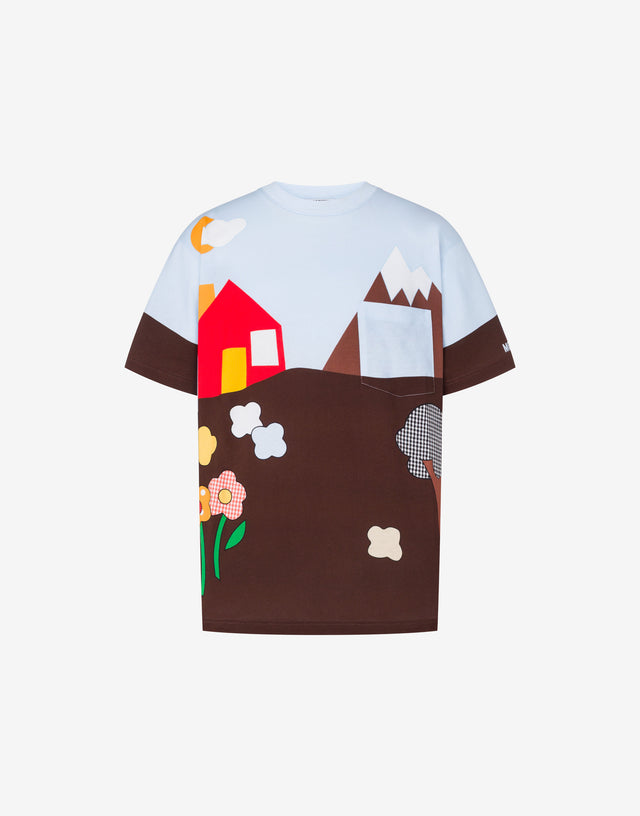 Organic cotton jersey T-shirt Archive Multicoloured Moschino 0