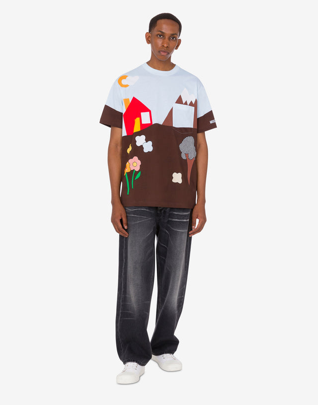 Organic cotton jersey T-shirt Archive Multicoloured Moschino 1