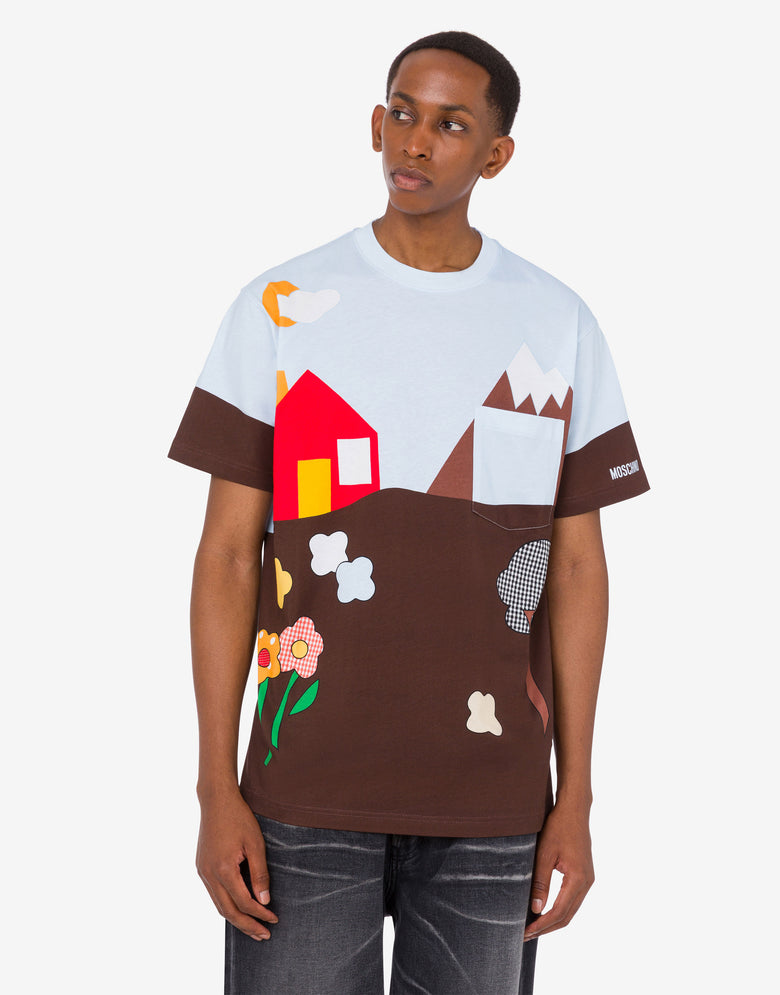 Organic cotton jersey T-shirt Archive Multicoloured Moschino 2