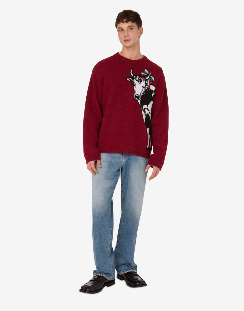 Shetland wool pullover Archive Bordeaux Moschino 1