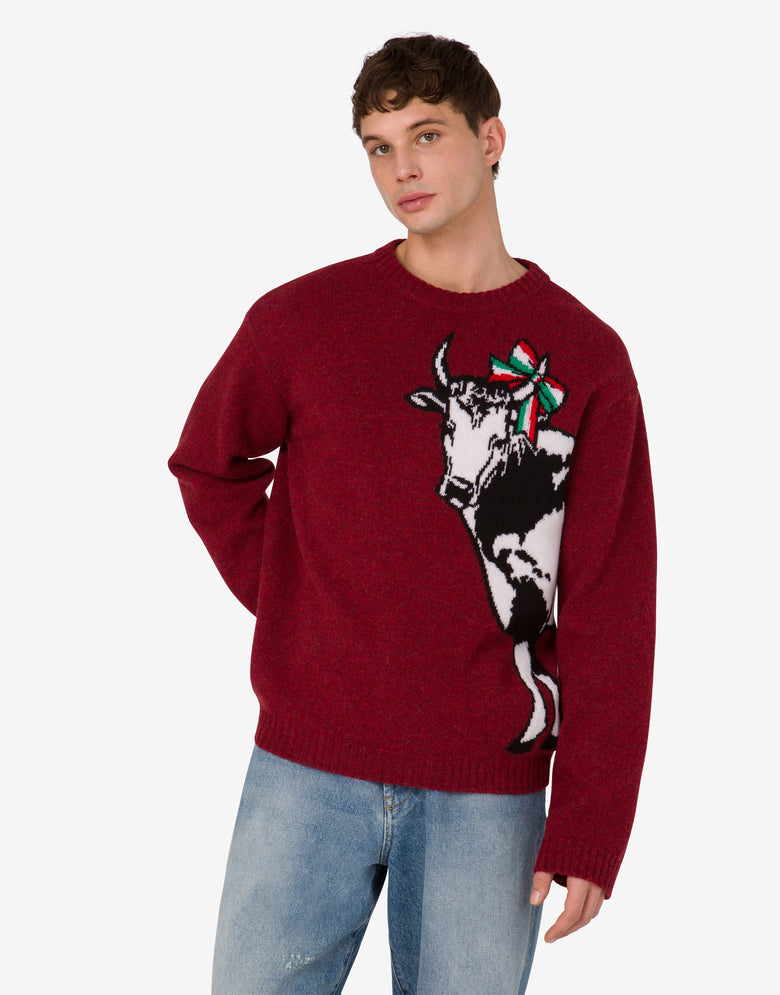 Shetland wool pullover Archive Bordeaux Moschino 2
