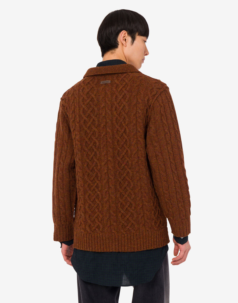 Shetland wool cardigan Brown Moschino 3