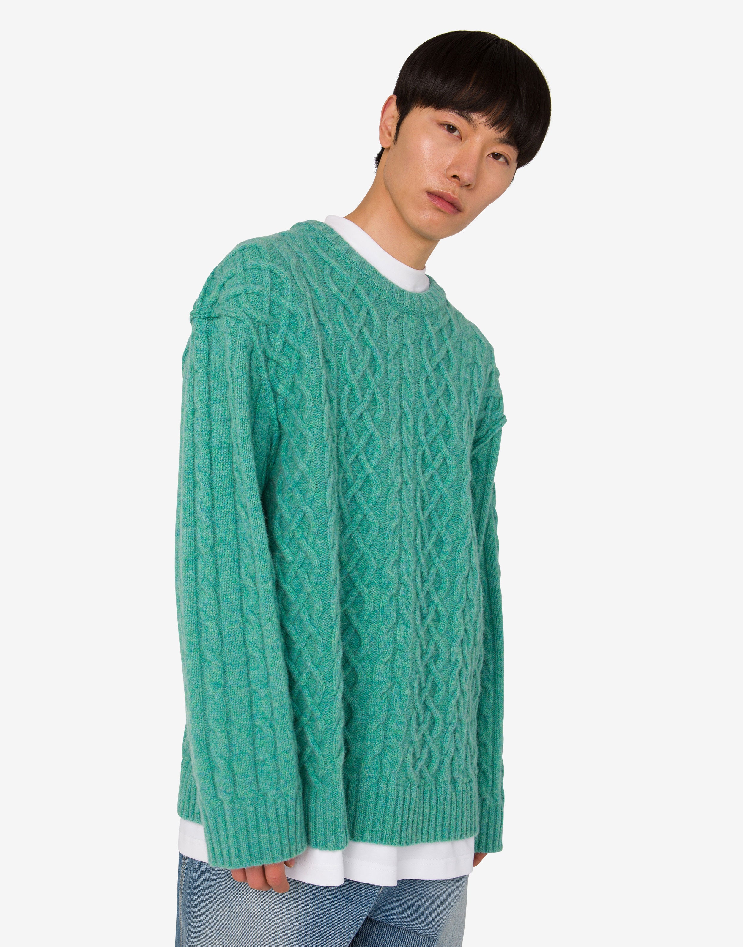 マーコ　新品未使用タグ付　ルネ　パールニット　34 グリーン marmors】tape yarn color loose knit | MICA&DEAL ONLINE STORE
