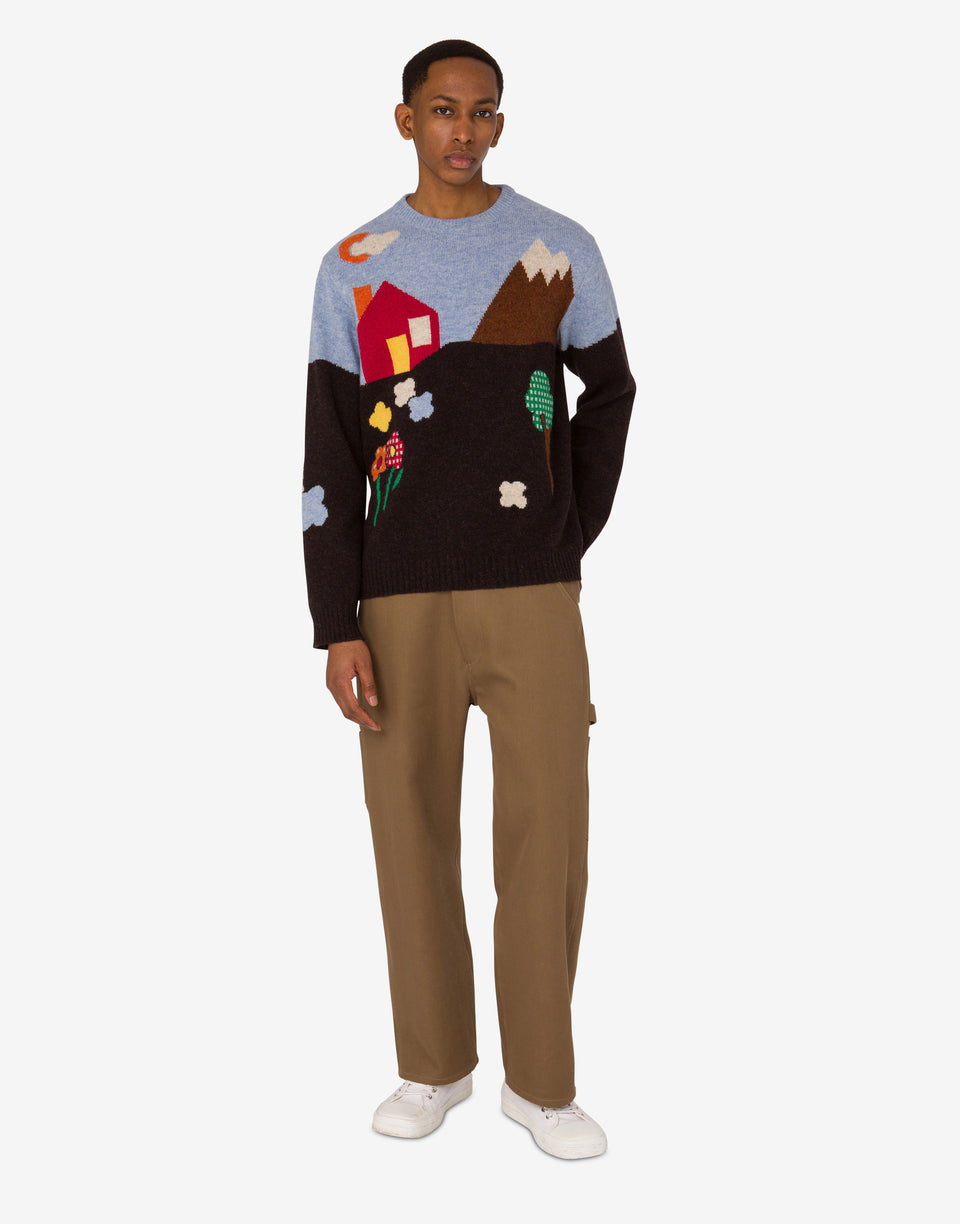 Shetland wool pullover Archive Multicoloured Moschino 1