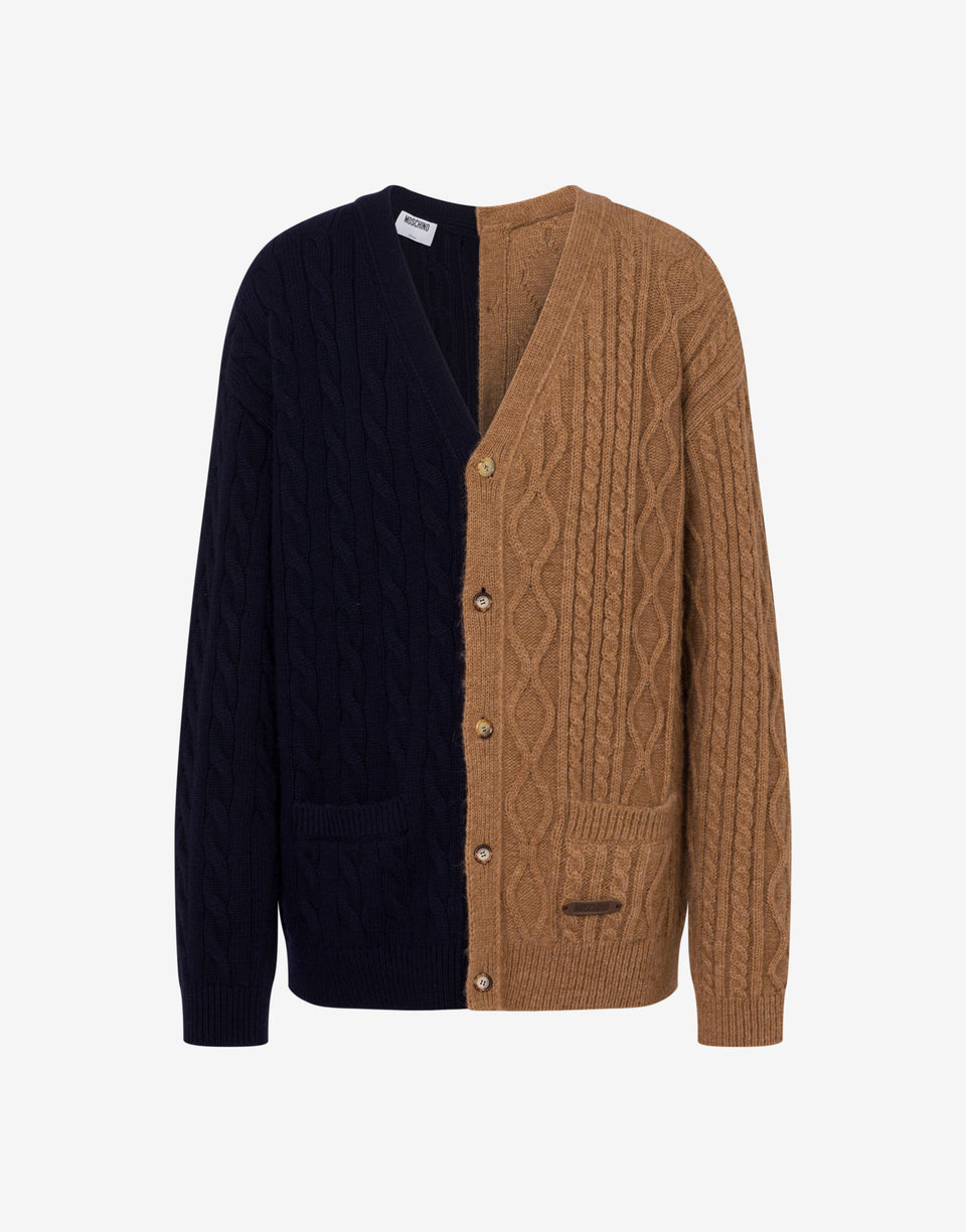 Alpaca blend cardigan Tan Moschino 0