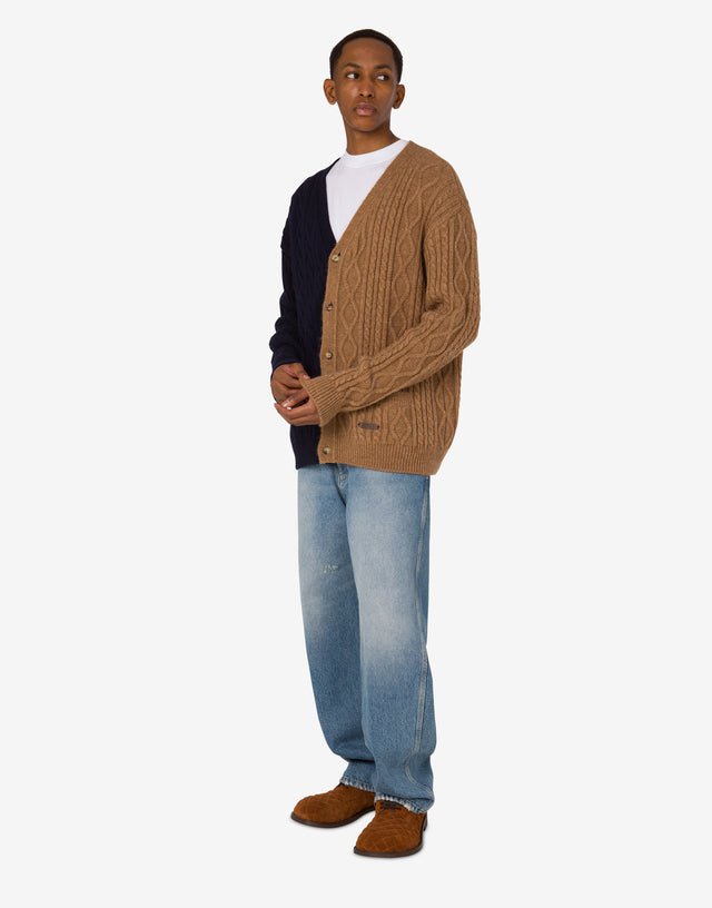 Strickjacke aus Alpakamischung Hellbraun Moschino 1