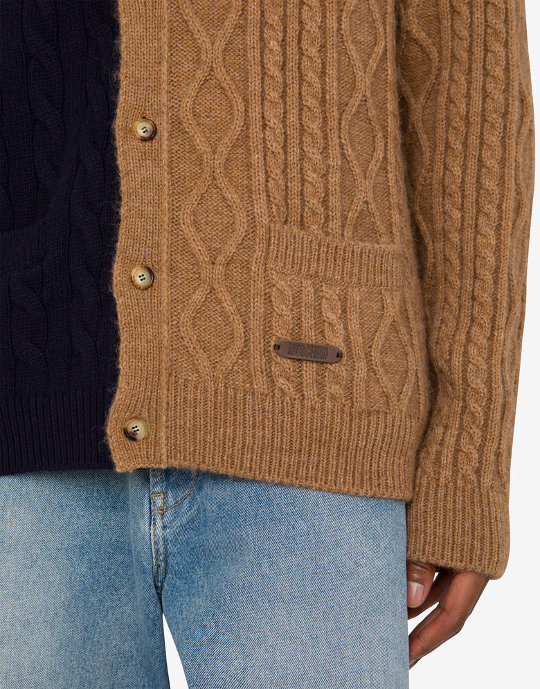 Alpaca blend cardigan Tan Moschino 4