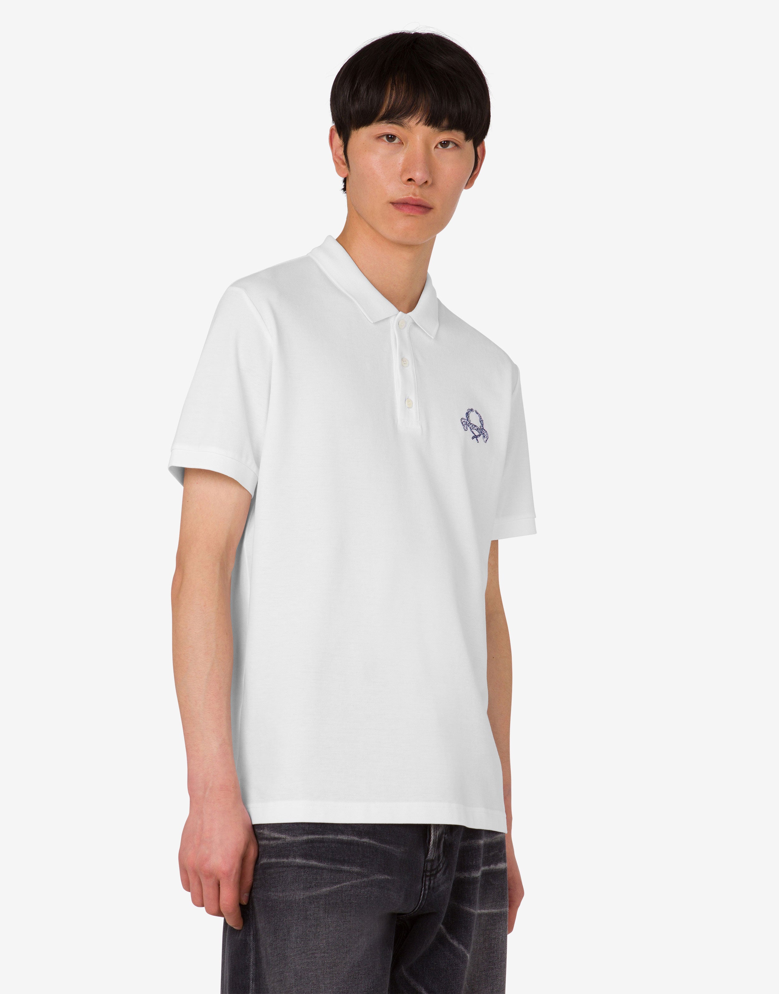Cotton pique polo shirt Laurel Crown | Moschino
