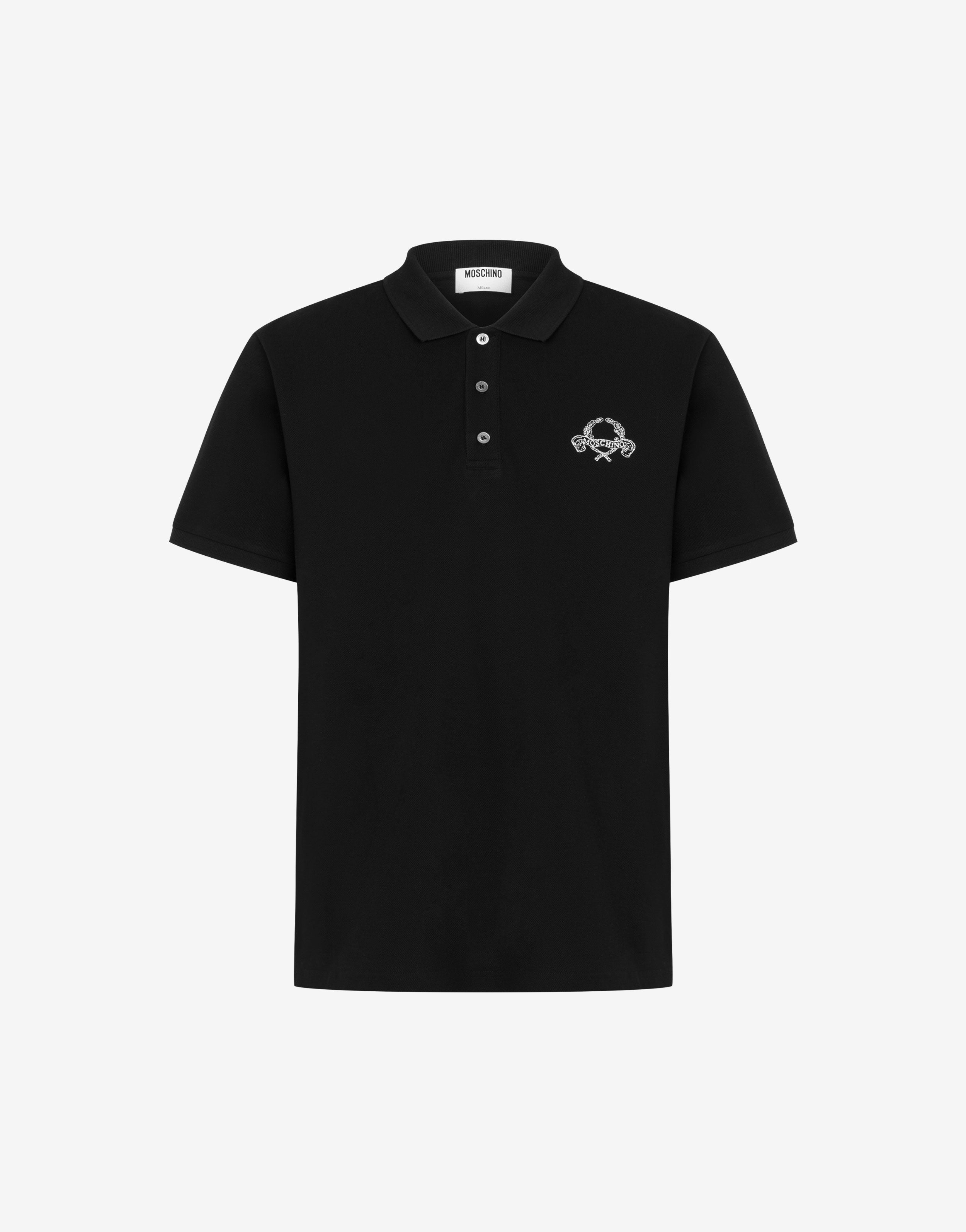 Cotton pique polo shirt Laurel Crown | Moschino