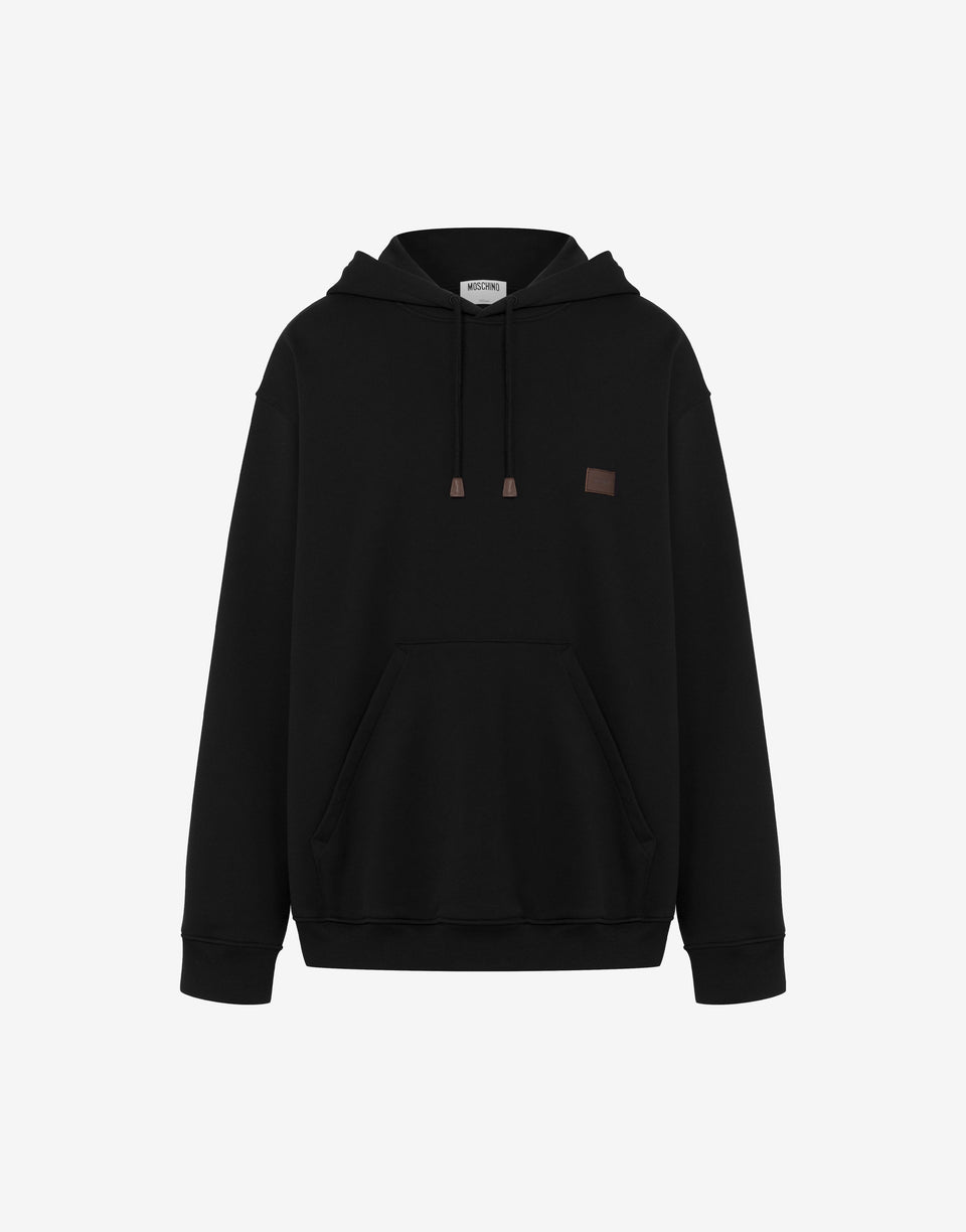 Organic cotton hoodie Black Moschino 0