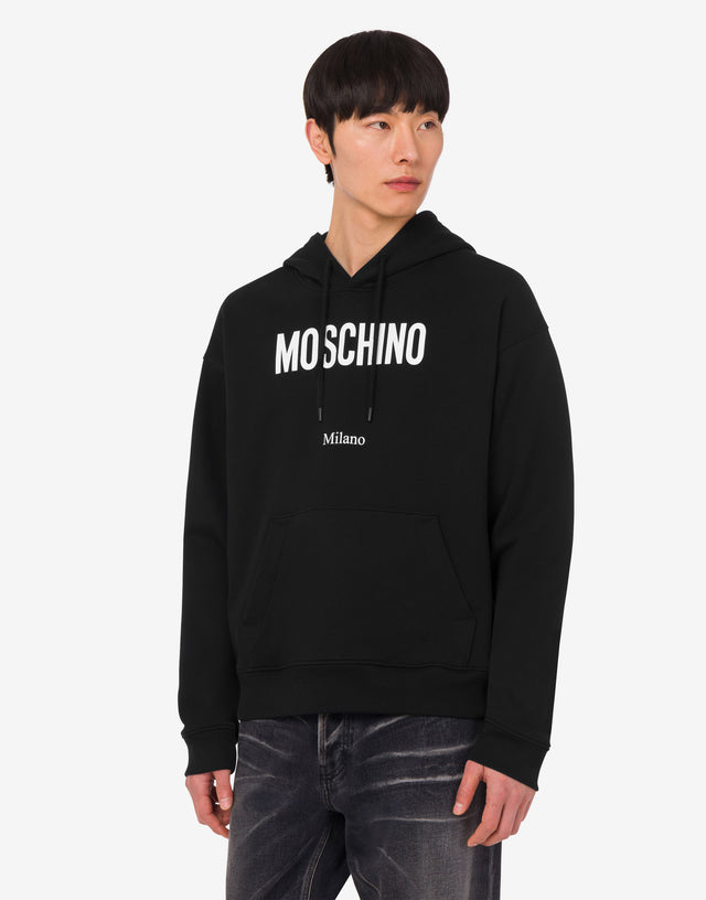 LOVE MOSCHINO: Felpa in cotone con cuori - Nero | Felpa Love Moschino LOVE MOSCHINO: Felpa in cotone con cuori - Nero | Felpa Love Moschino