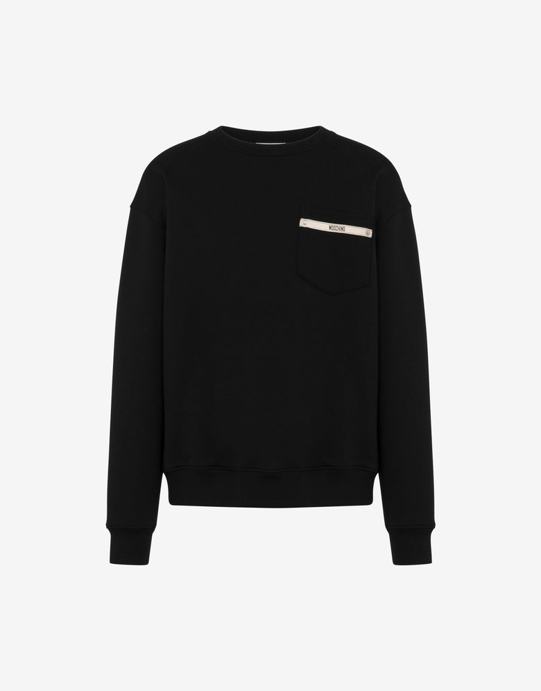 绣花有机棉运动衫 黑色 Moschino 4