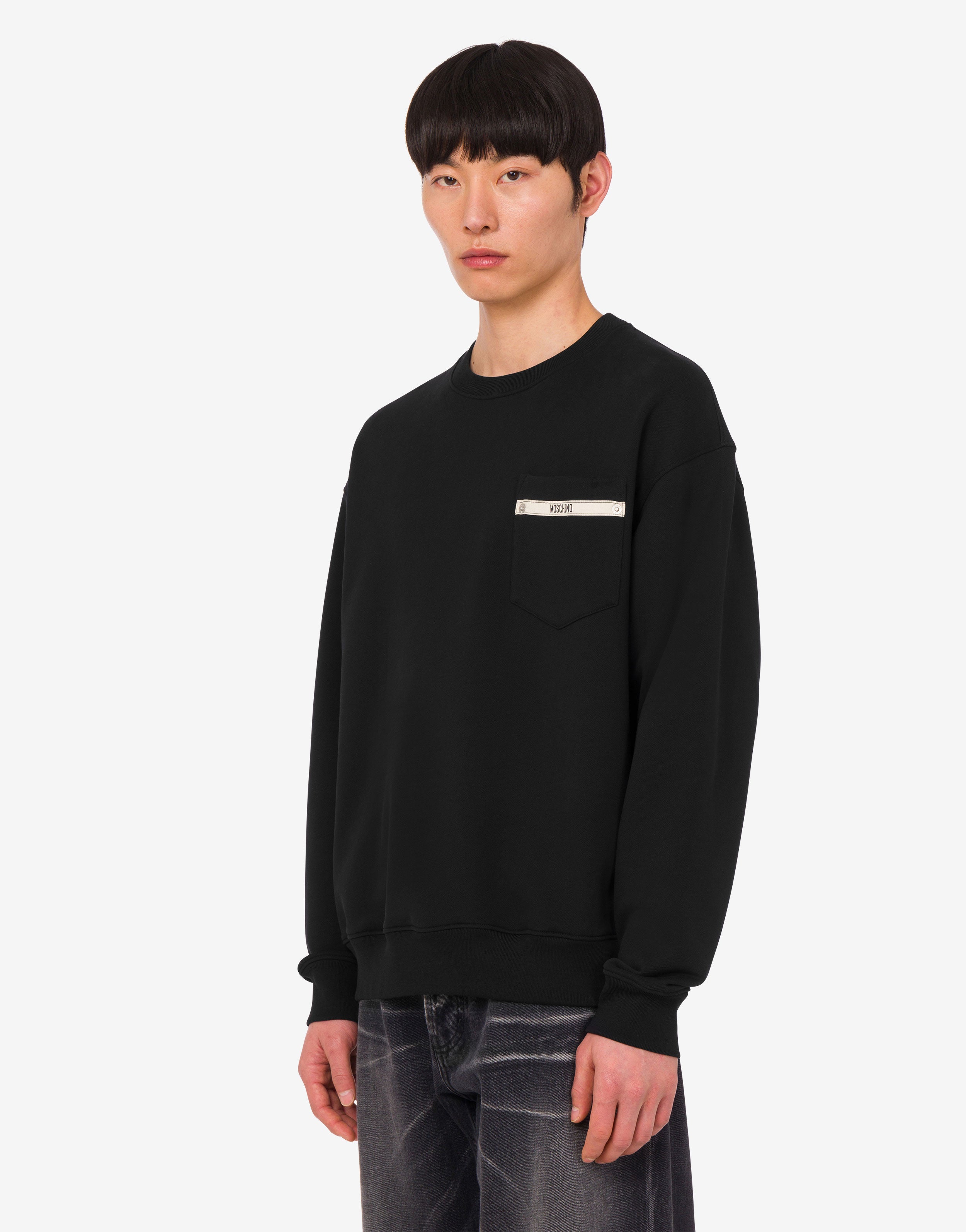 【新品】MOSCHINO スウェット 長袖トップス MOSCHINO】Teddy embroidered cotton sweatshirt (Moschino/スウェット