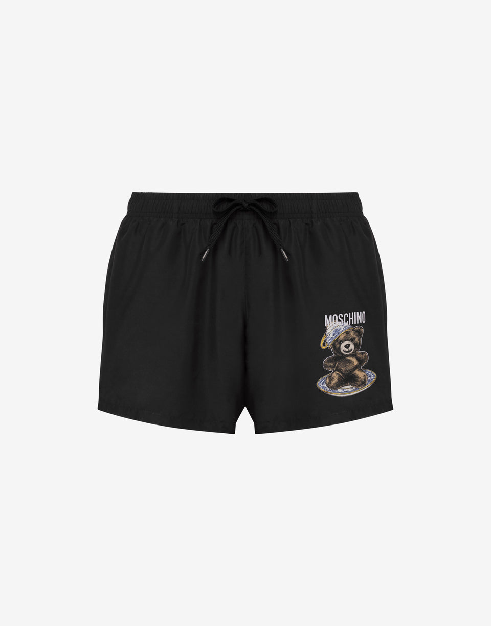 Nylon beach boxer shorts Moschino Teddy Bear Black Moschino 0