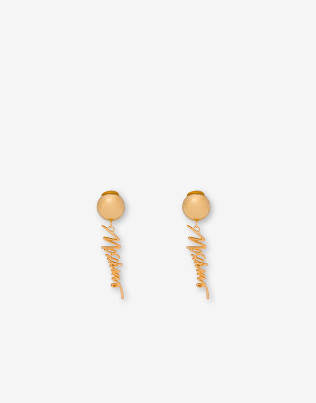 Pendientes de clip de metal Gold Moschino 0