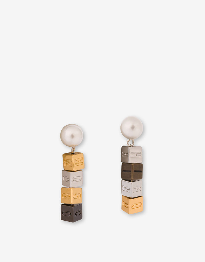 Orecchini pendenti in metallo Multicolor Moschino 2