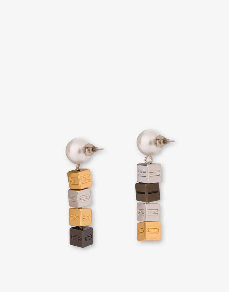 Orecchini pendenti in metallo Multicolor Moschino 3