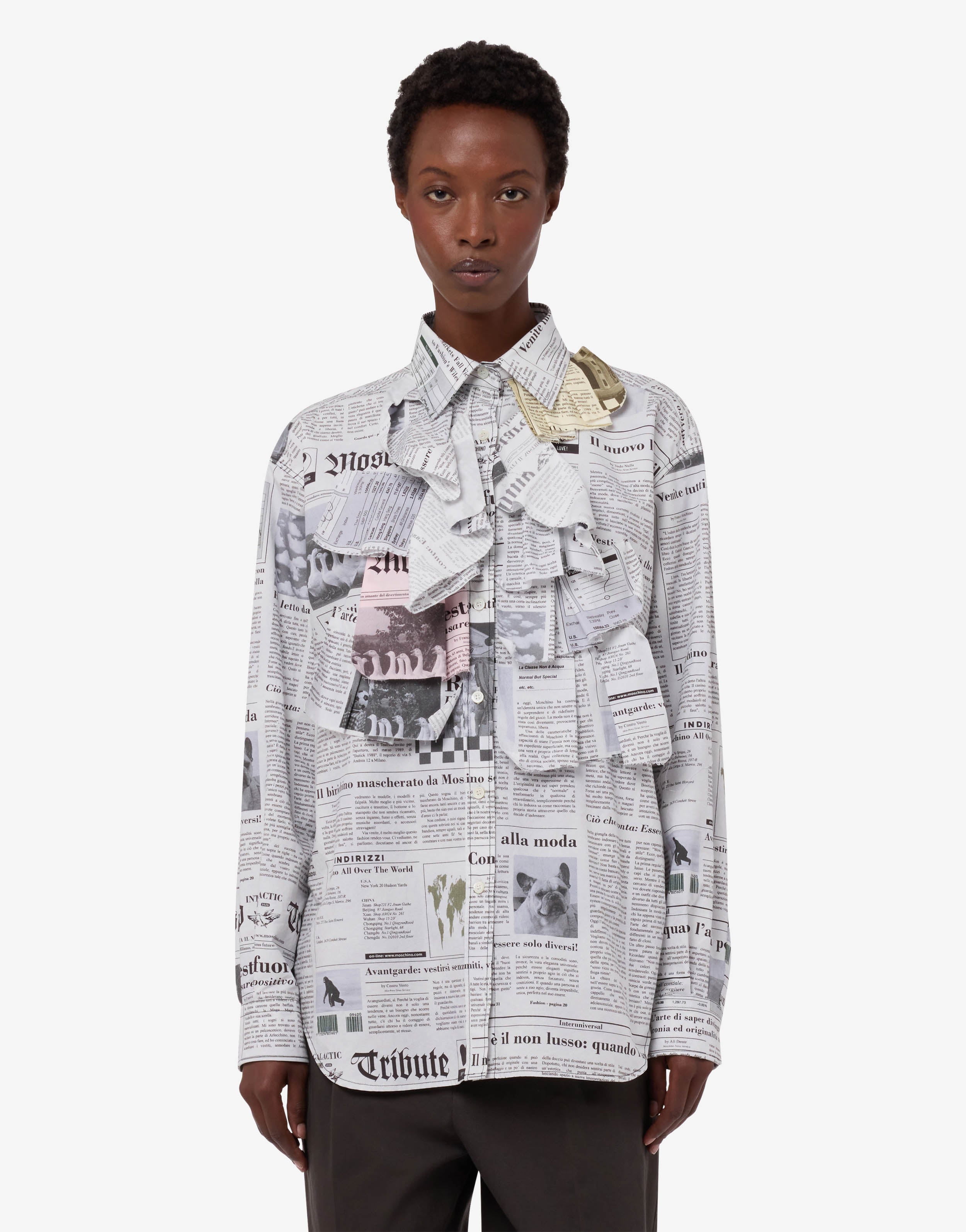 Chemise en popeline de coton imprimée