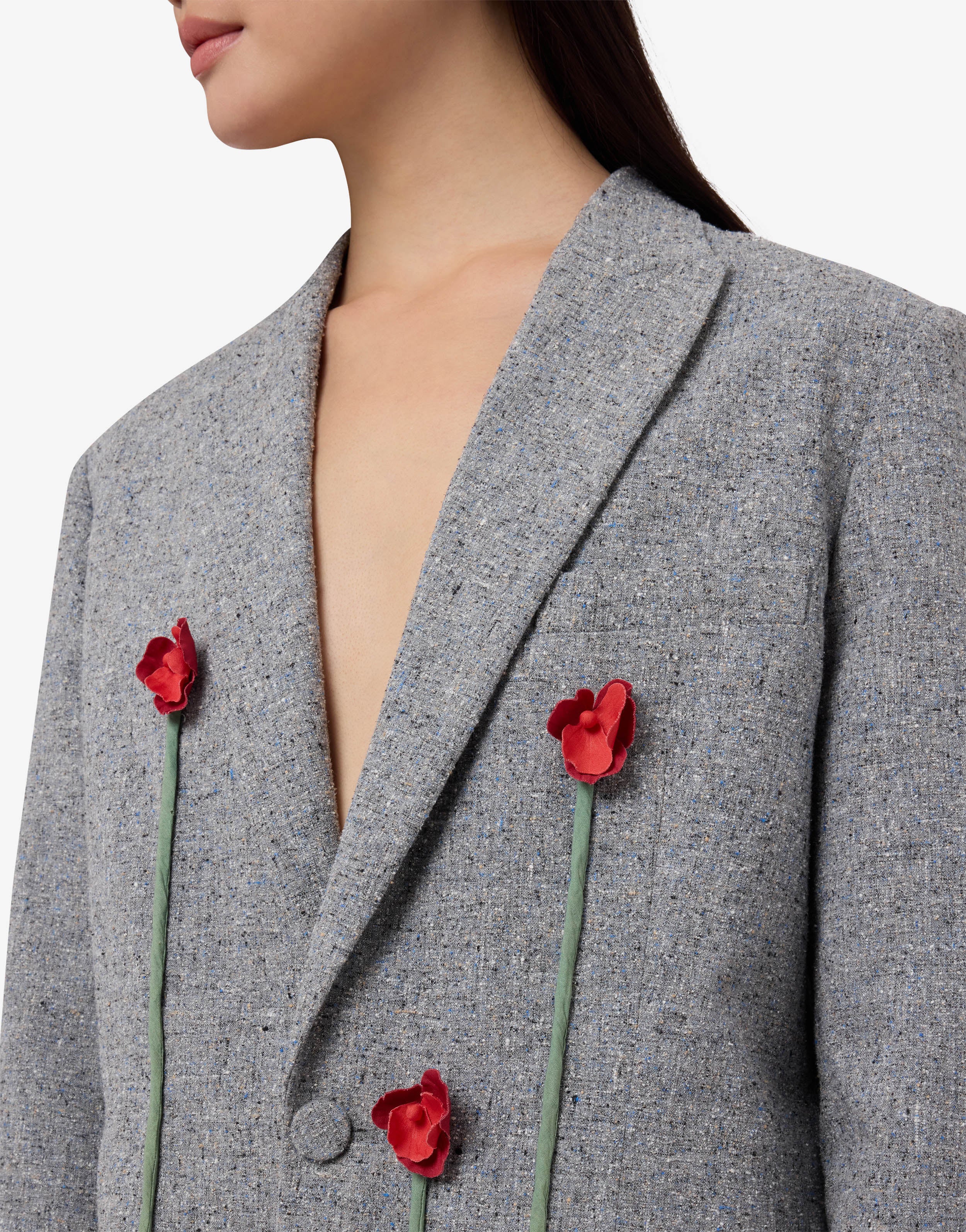 Moschino レディースジャケット Embroidered tweed jacket | Moschino