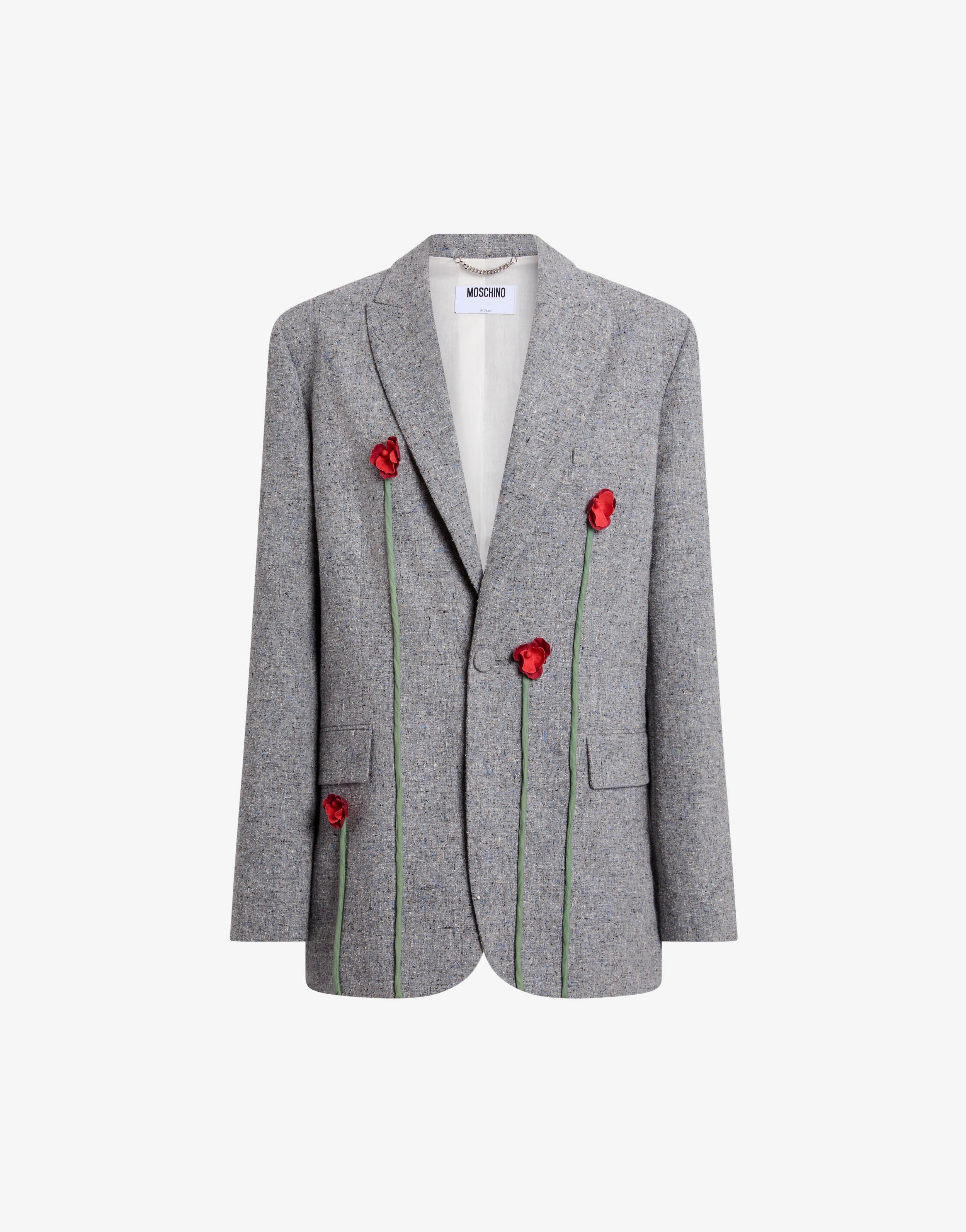 Moschino レディースジャケット Embroidered tweed jacket | Moschino
