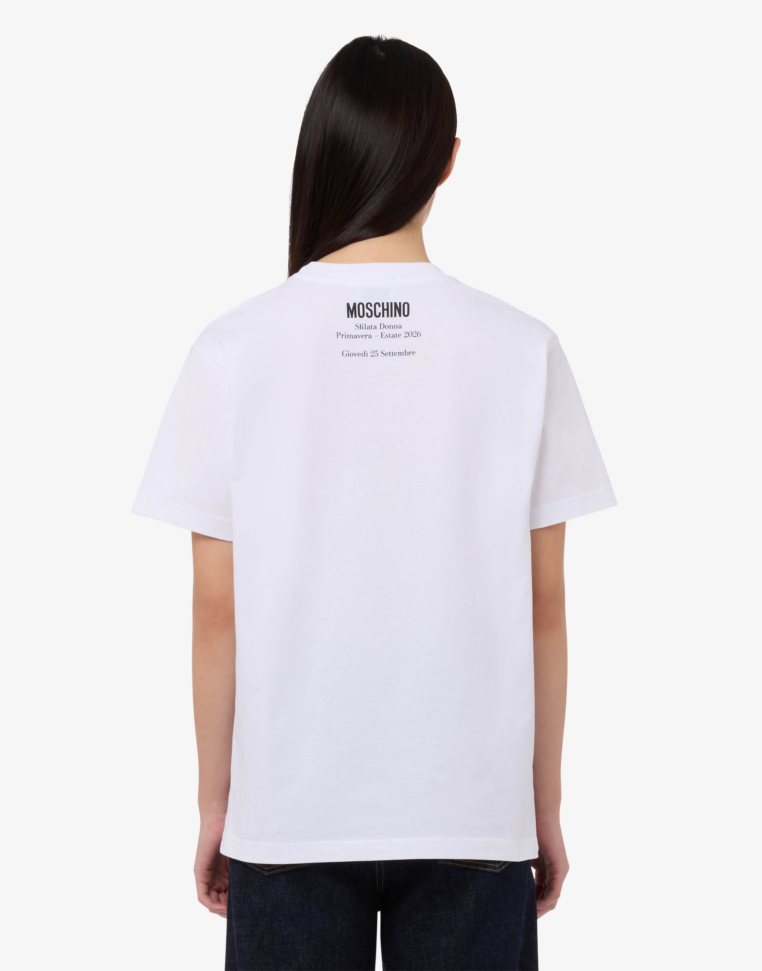 Printed organic cotton jersey T-shirt | Moschino