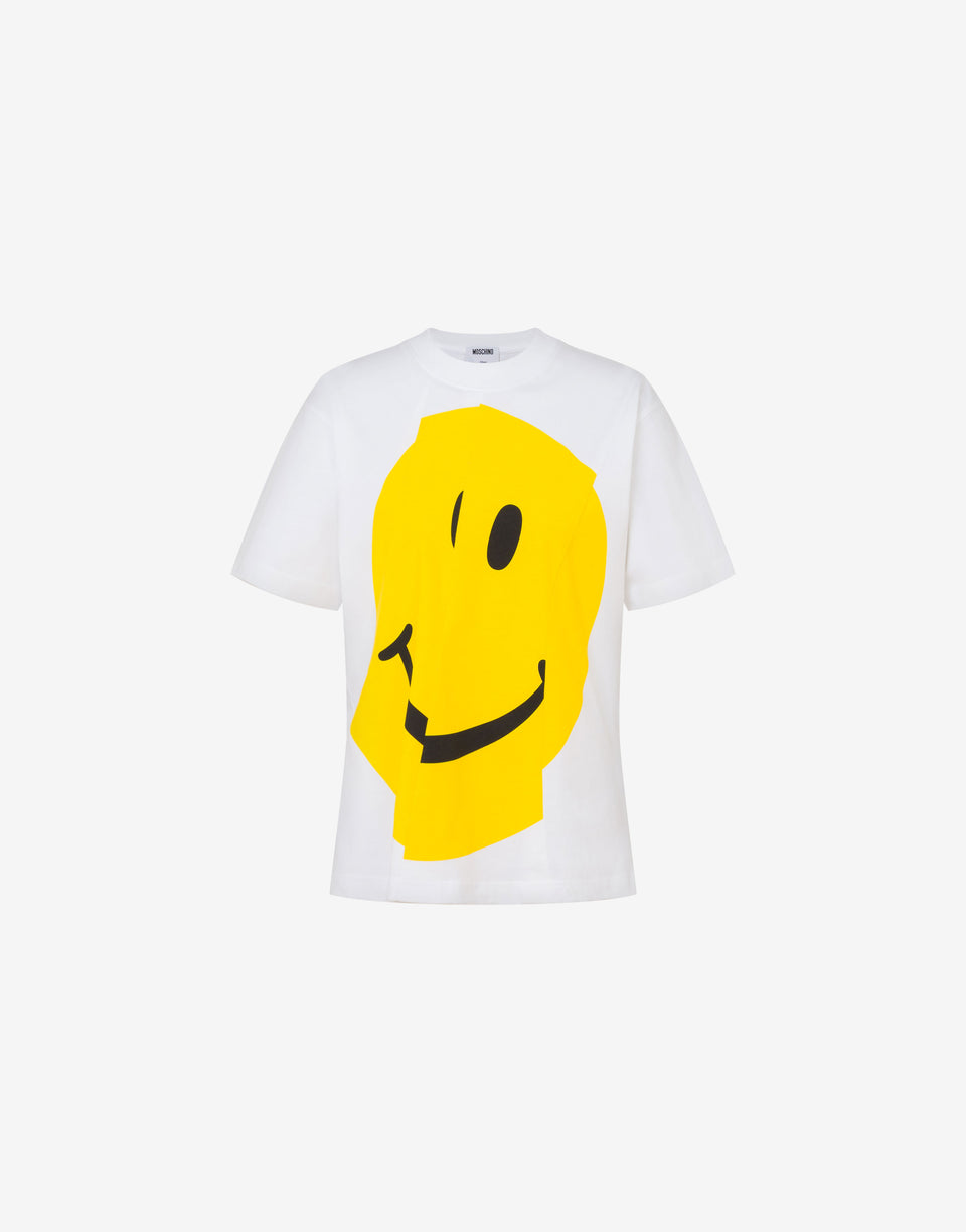 Camiseta de jersey de algodón orgánico Smiley® Blanco Moschino 0