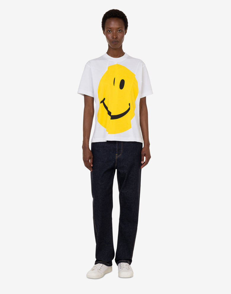 Camiseta de jersey de algodón orgánico Smiley® Blanco Moschino 1