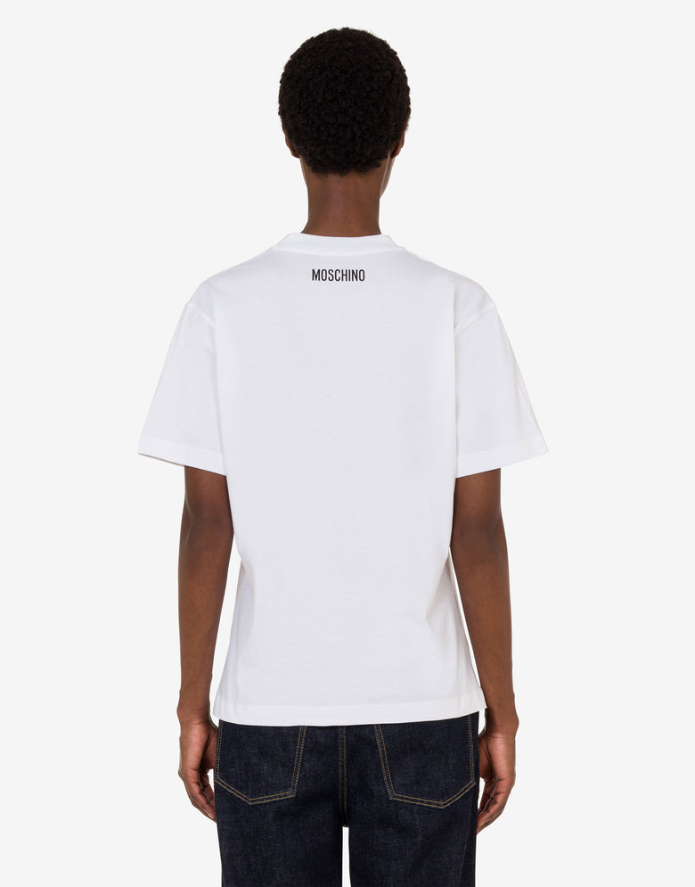 Camiseta de jersey de algodón orgánico Smiley® Blanco Moschino 3