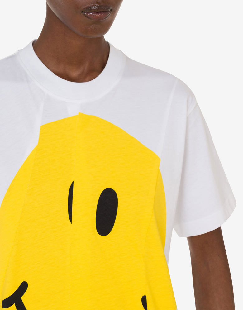Camiseta de jersey de algodón orgánico Smiley® Blanco Moschino 4