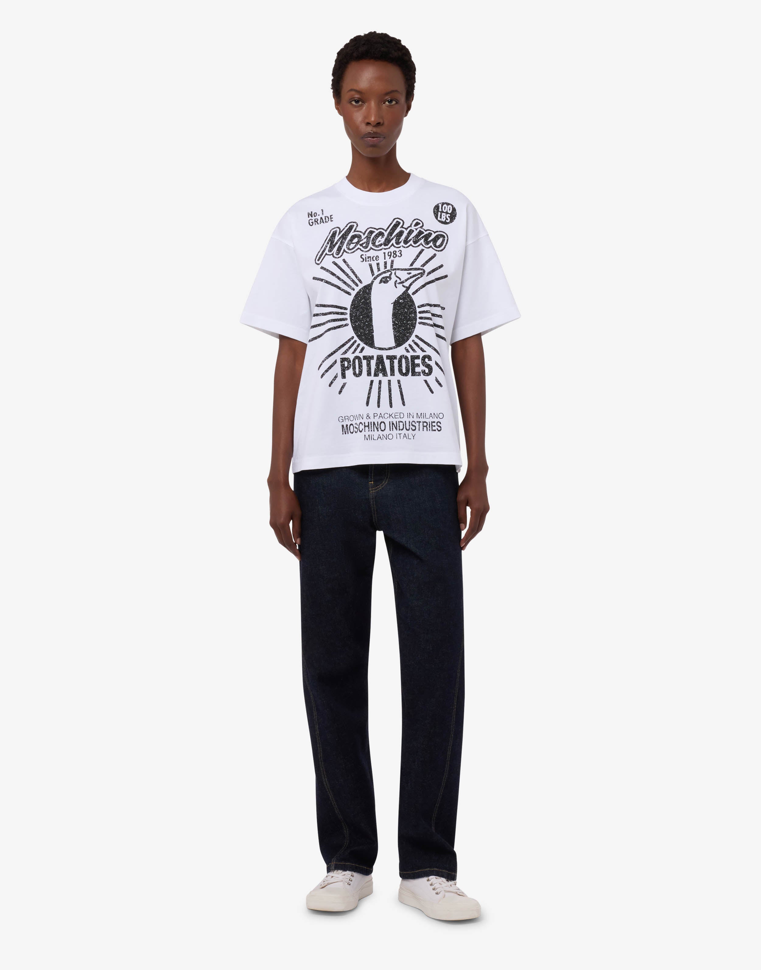 Printed organic cotton jersey T-shirt | Moschino