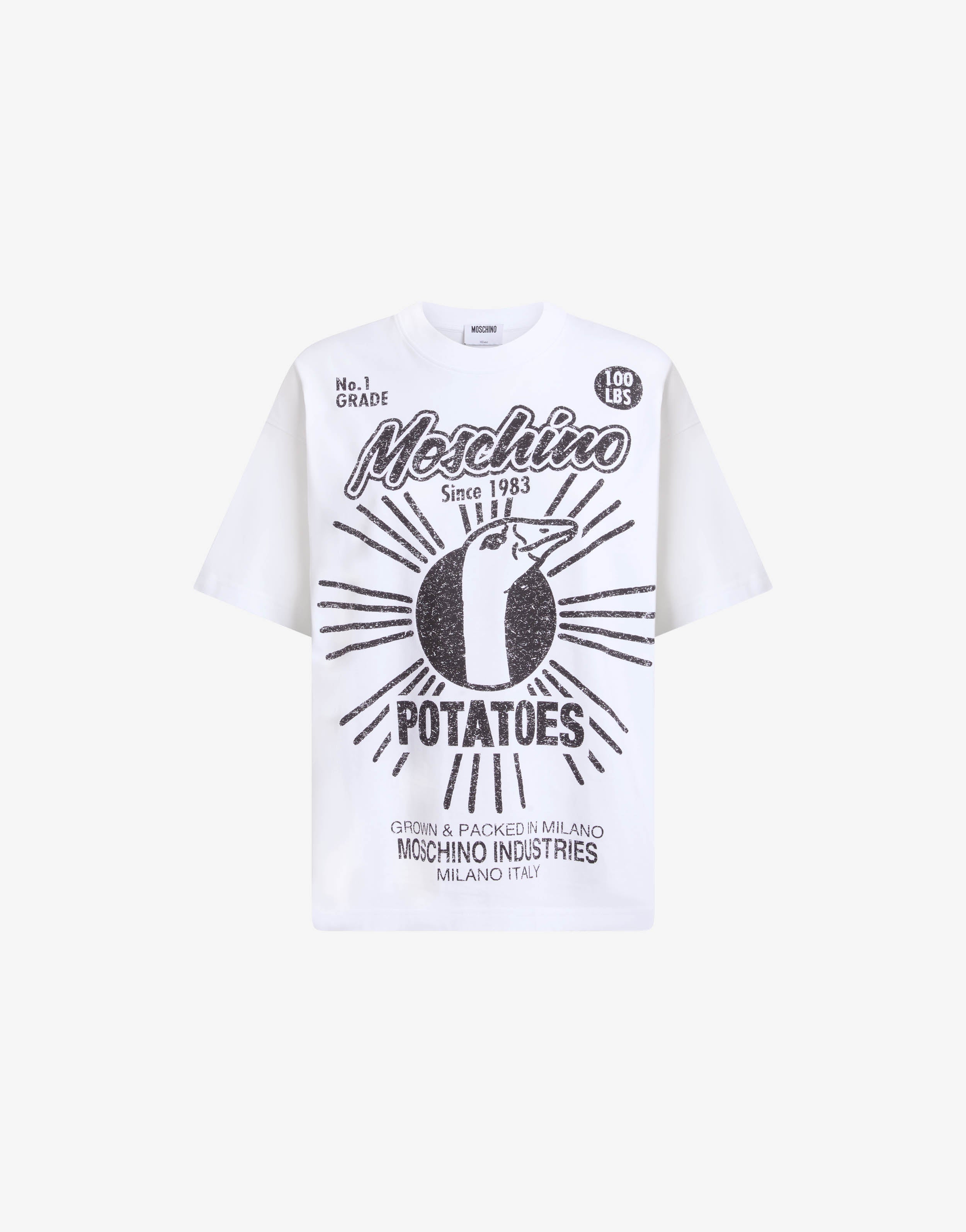 Printed organic cotton jersey T-shirt | Moschino