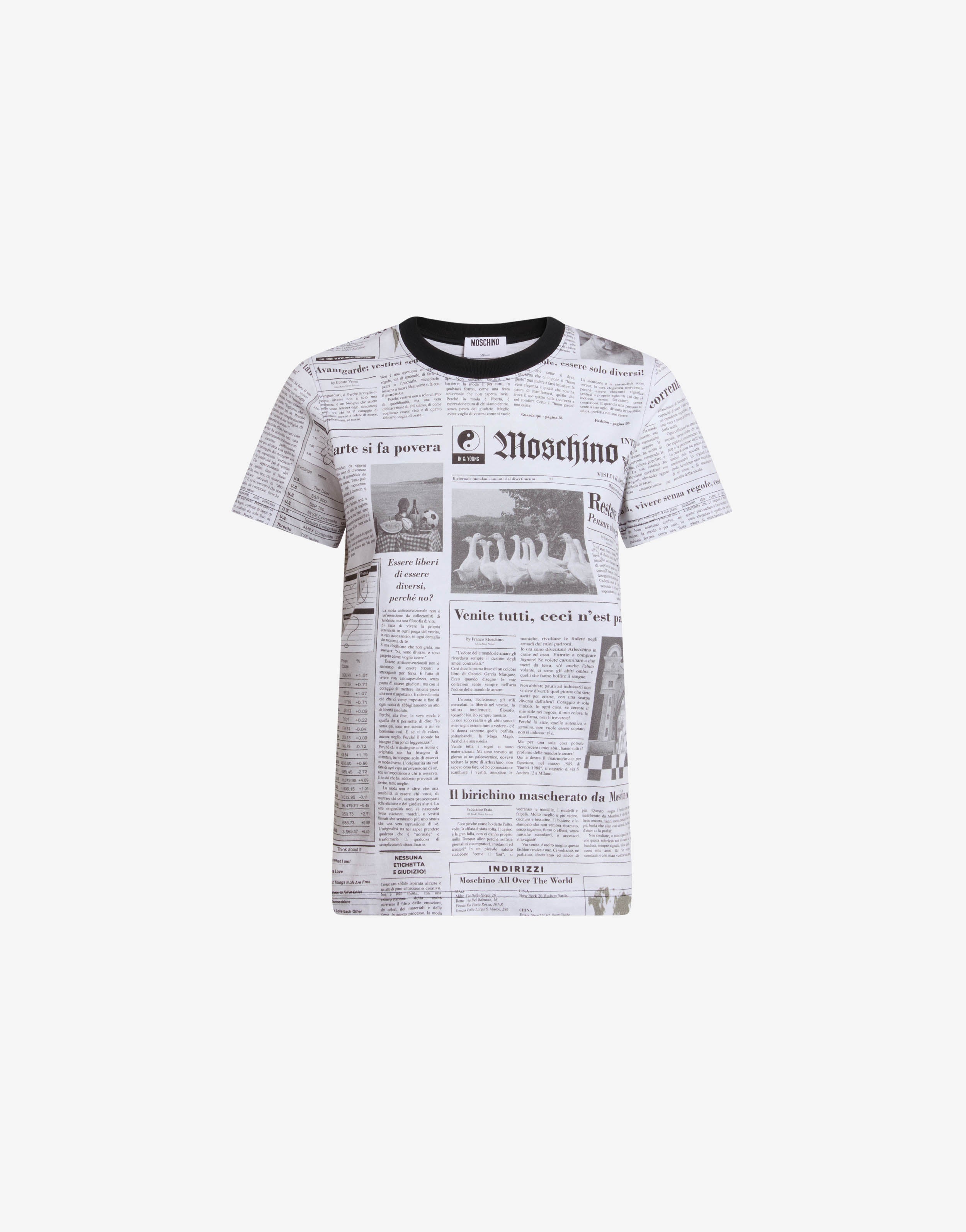 Printed organic cotton jersey T-shirt | Moschino