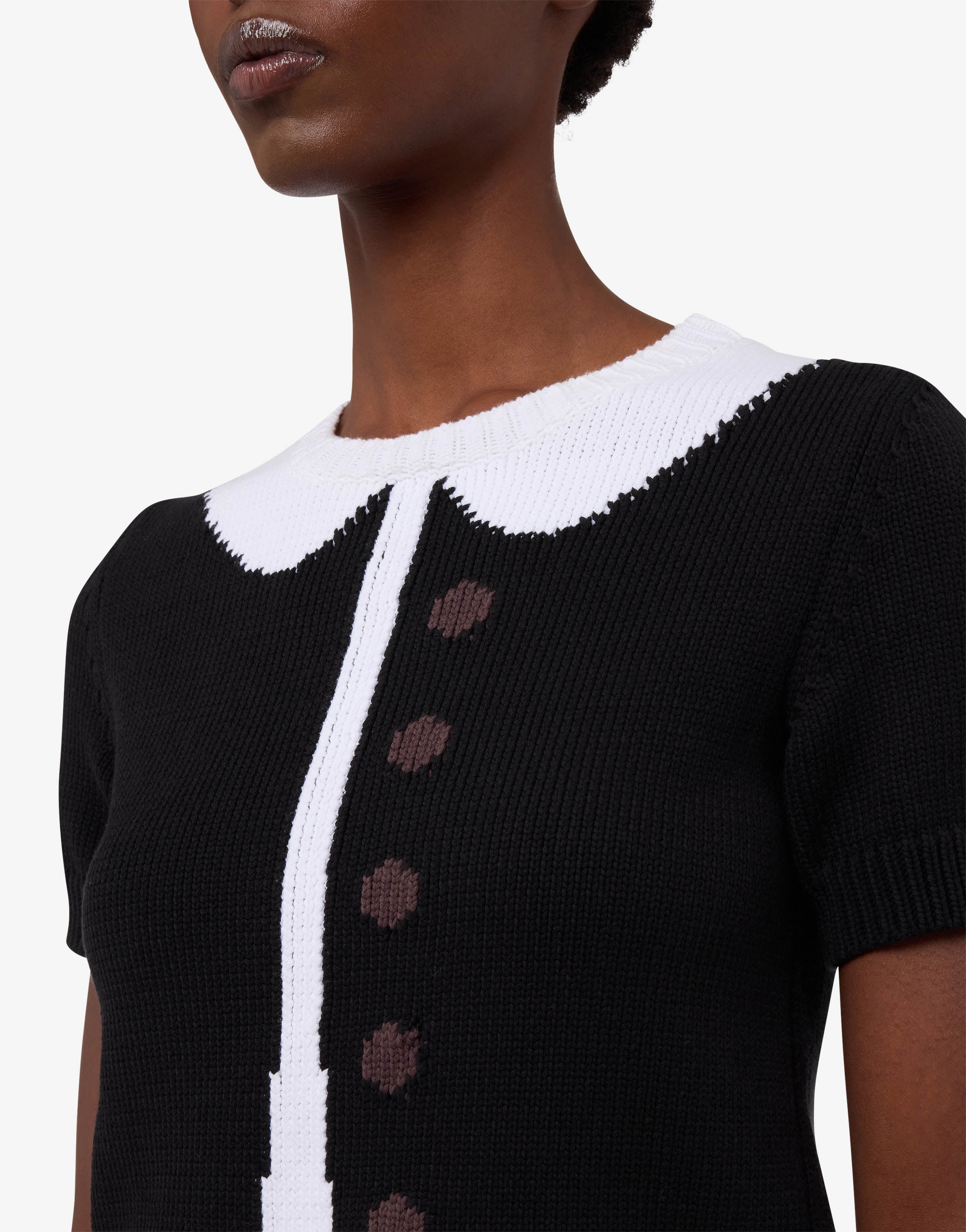 Organic cotton blend intarsia knit | Moschino