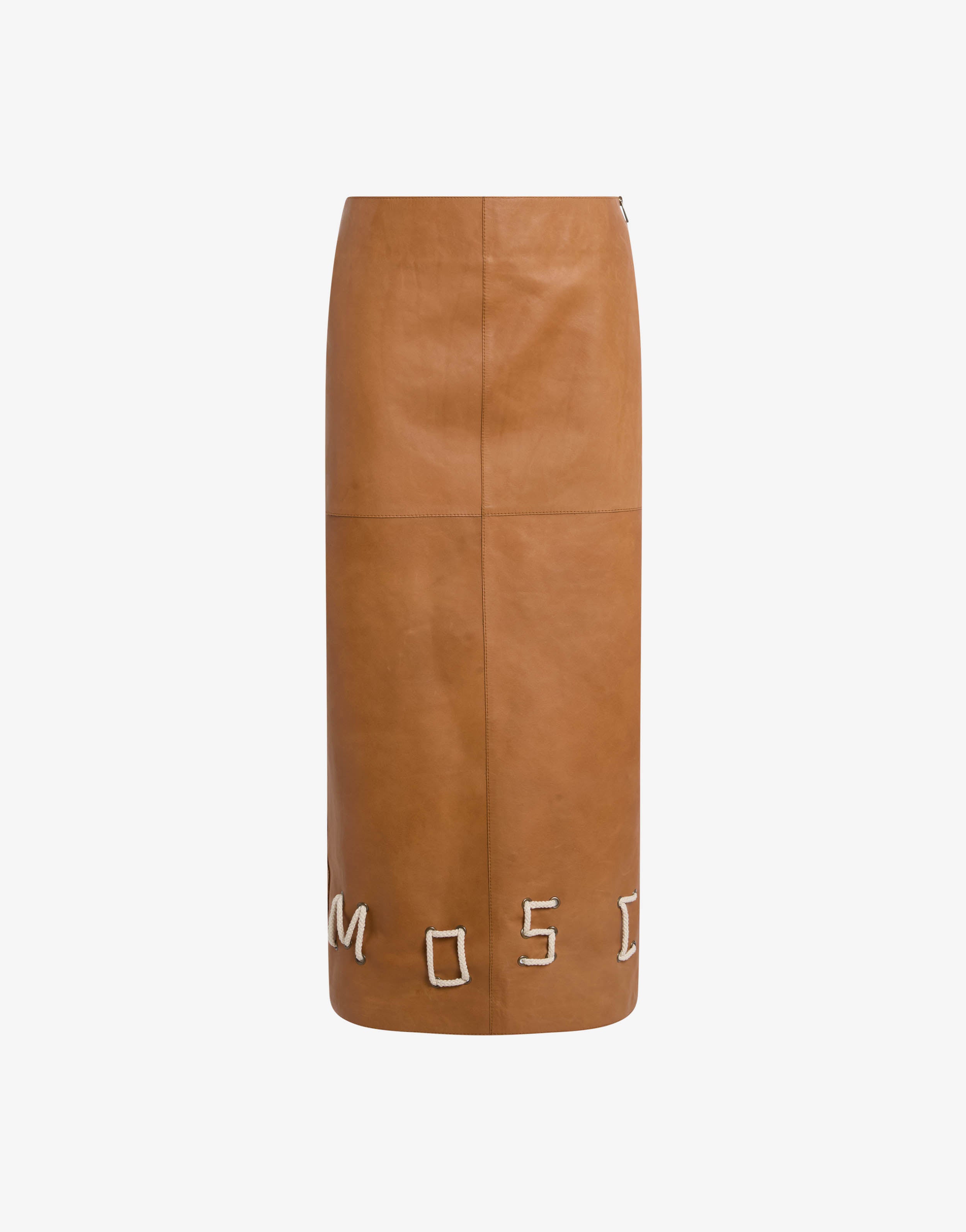 Decorated leather skirt | Moschino
