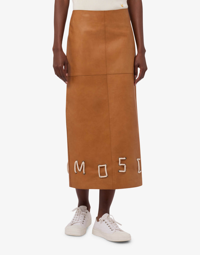 装饰皮裙 Leather Moschino 0