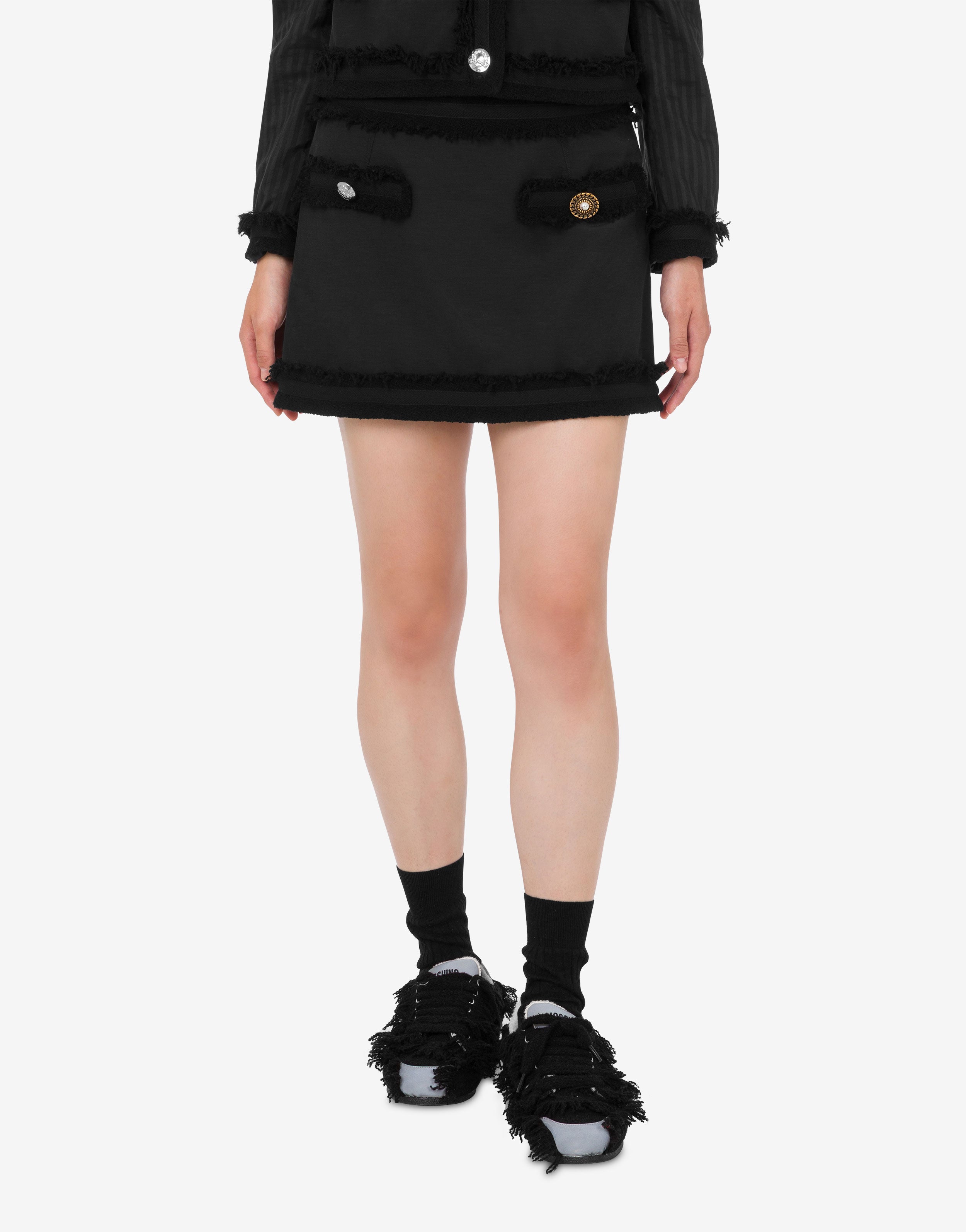 Stretch bouclé miniskirt | Moschino