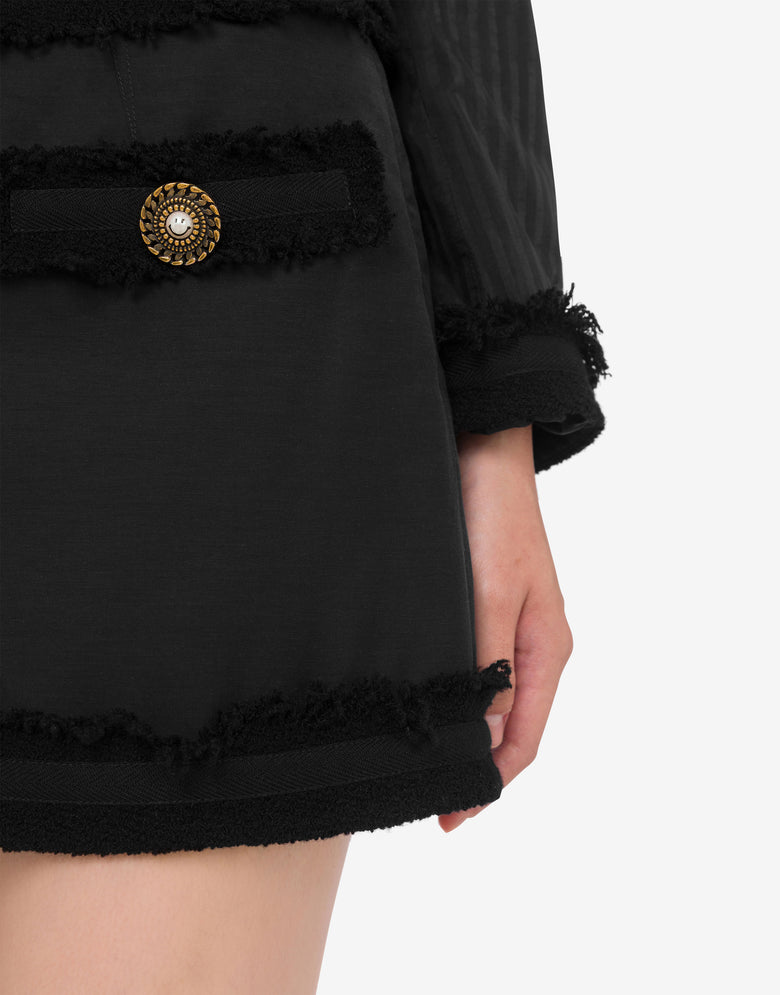 Stretch bouclé miniskirt Black Moschino 1
