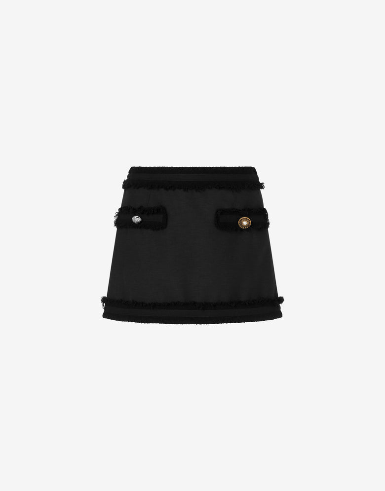 Stretch bouclé miniskirt Black Moschino 4