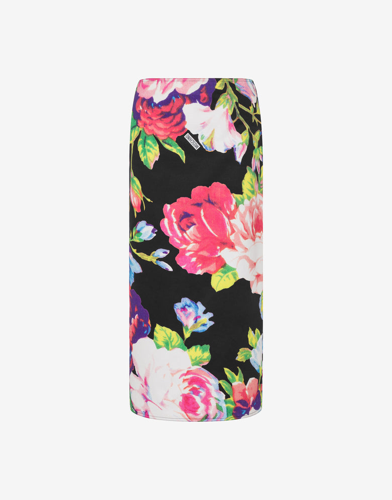 印花弹力棉短裙 黑色 Moschino 4