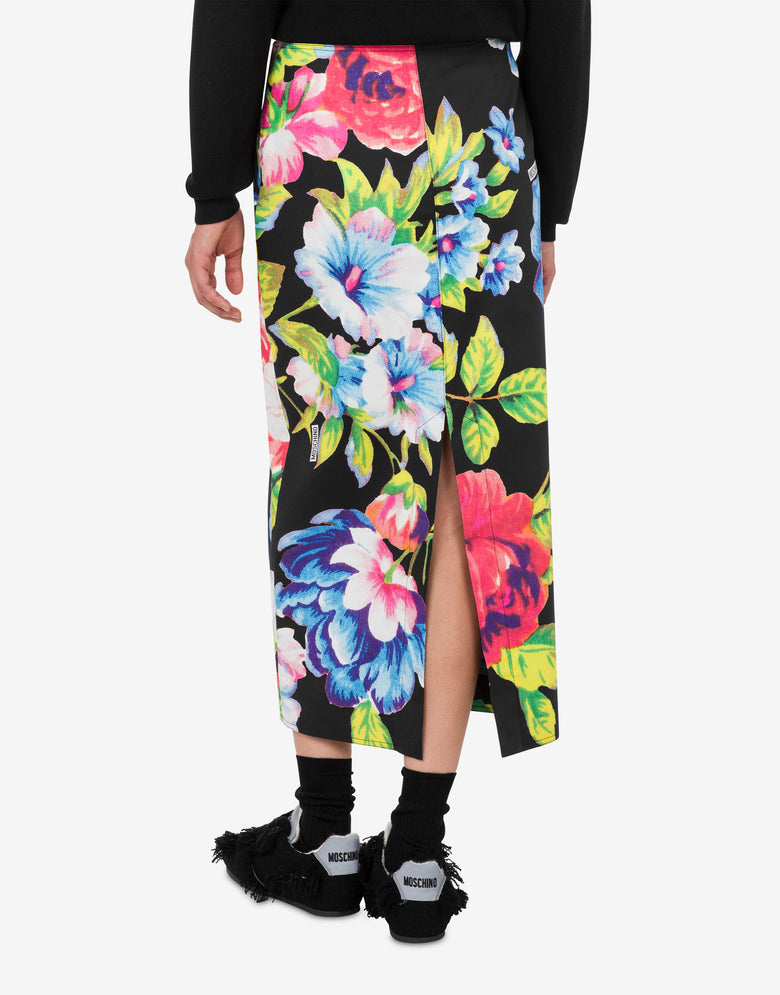 印花弹力棉短裙 黑色 Moschino 3