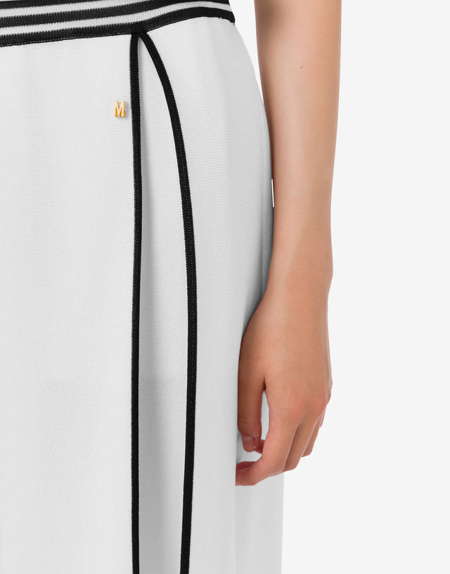 Jupe en tricot extensible Blanc Moschino 1