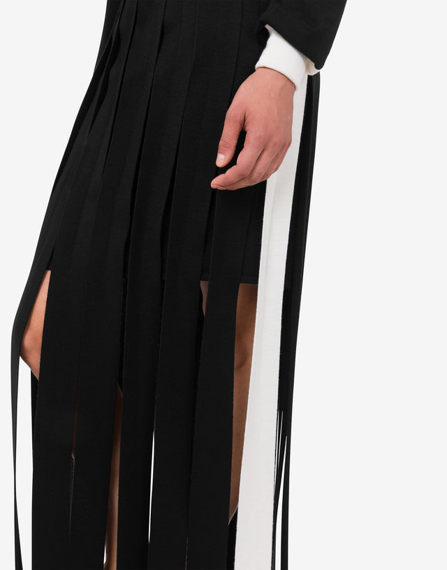 Jupe en laine mérinos Noir Moschino 1