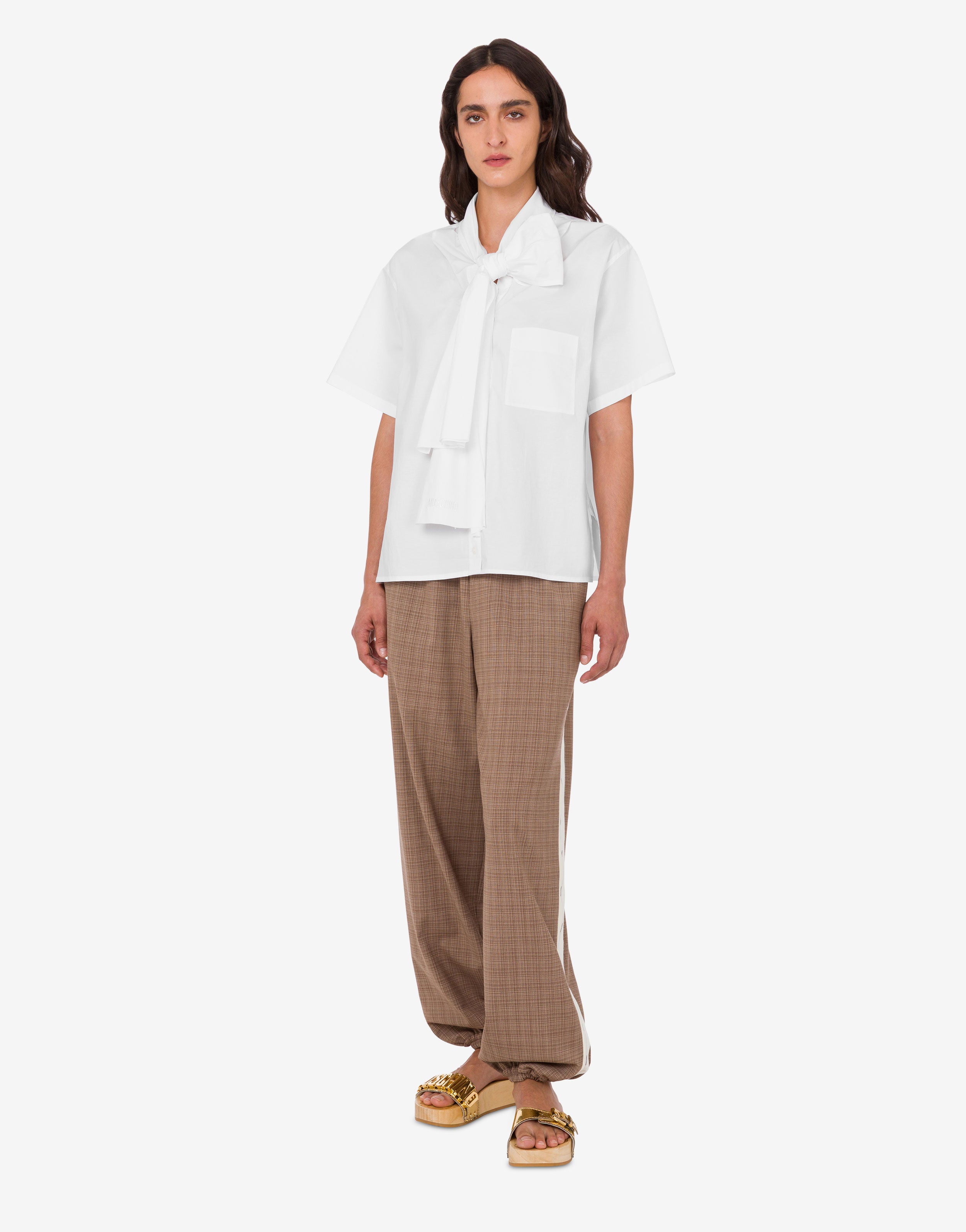 Stretch cotton poplin shirt | Moschino