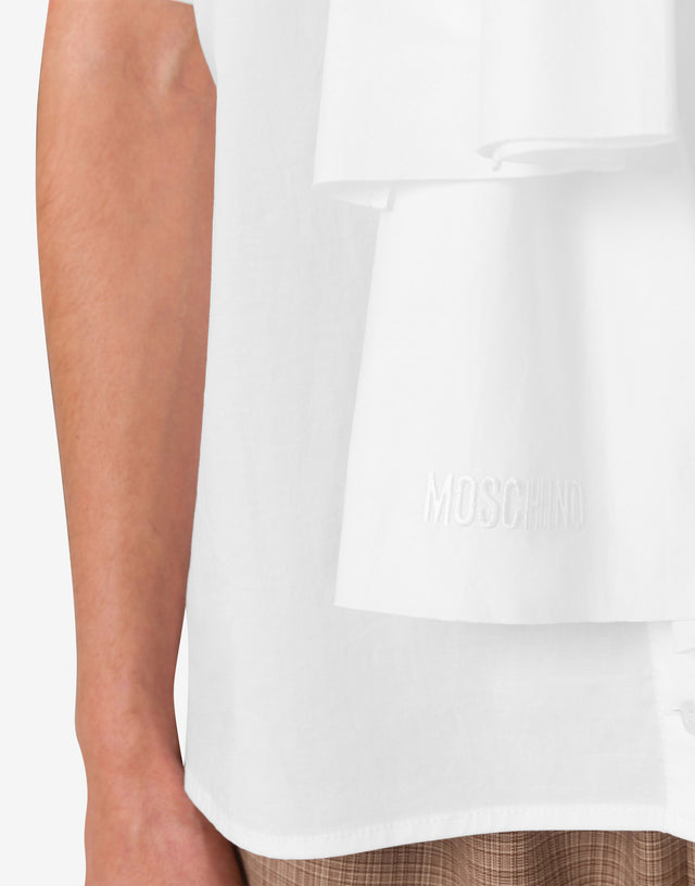 Stretch cotton poplin shirt White Moschino 1