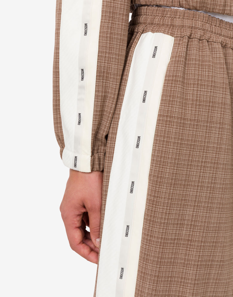 Stretch wool blend cloth pants Brown Moschino 2