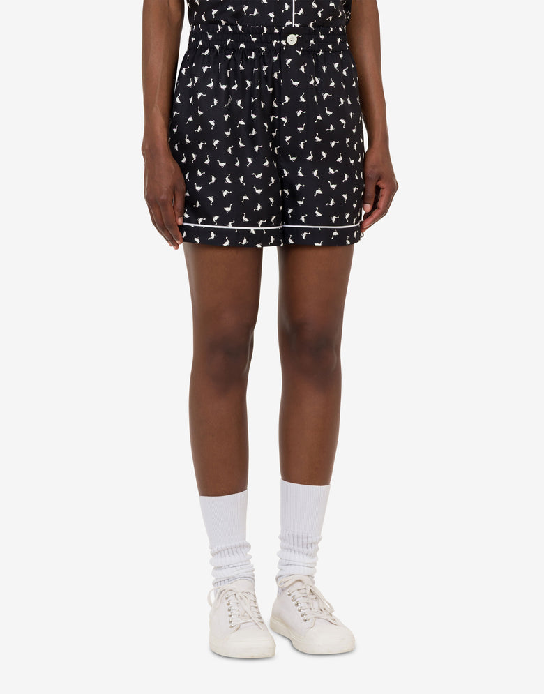 Short in seta Goose Nero Moschino 2