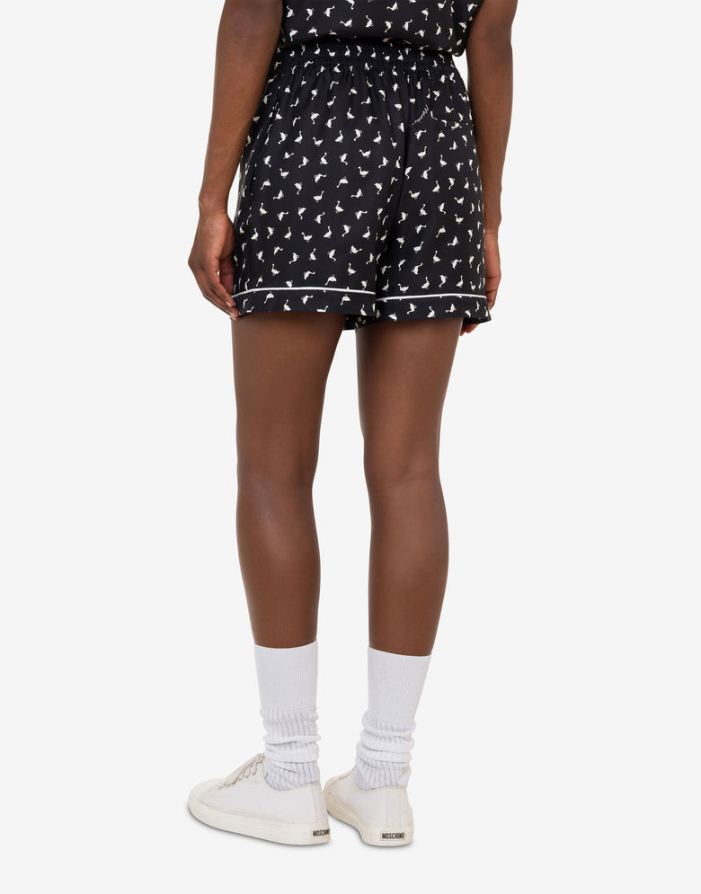 Short in seta Goose Nero Moschino 3