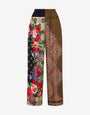 Printed silk pants