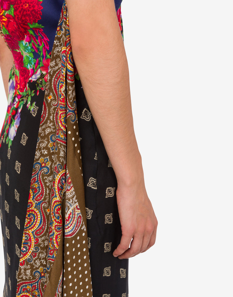 Abito in seta stampato Multicolor Moschino 2