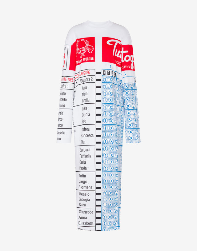 Vestido estampado de algodón grueso Blanco Moschino 0